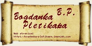 Bogdanka Pletikapa vizit kartica